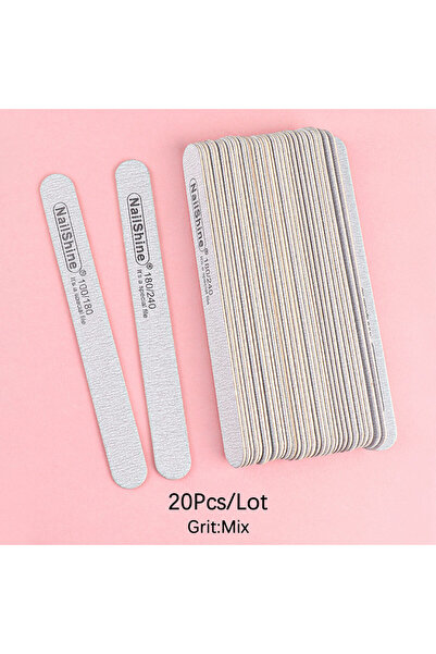 Choice1 20Pcs Mix 10/20Pcs Professional Wooden Nail File 100/180 Grit Double ...