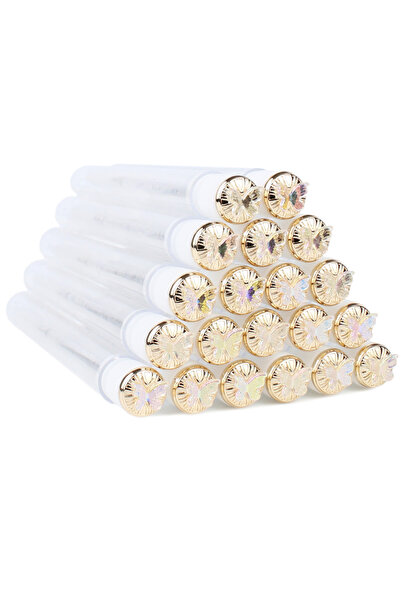 Choice1 Butterfly 20pcs Mascara Wands Tube Reusable Lash Spoolies Pear Diamon...