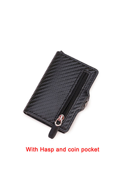Choice17 Carbon Black B Top Quality Wallets Men Money Bag Mini Purse Male Vin...