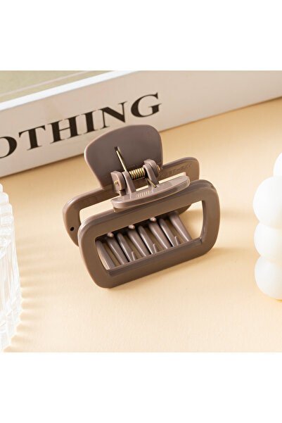Choice4 3 brown 6.2cm New Korea Soft Silicone Square Hair Claw Grabs 6.2CM Sm...