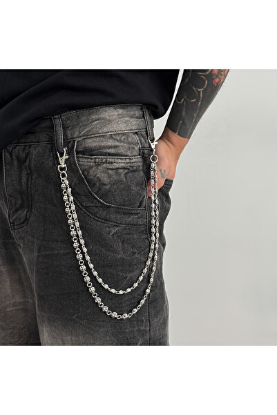 Choice D00K1BK01916 Salircon HipHop Doublelayer Irregular Keychains Wallet Be...