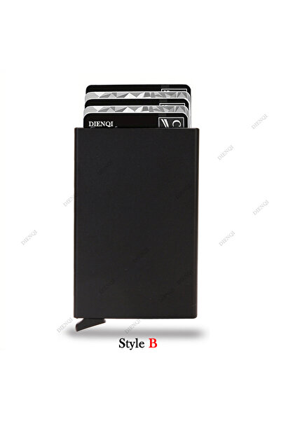 Choice1 Black B Rfid Holder Smart Wallets Men ID Bank Cardholder Case Metal T...