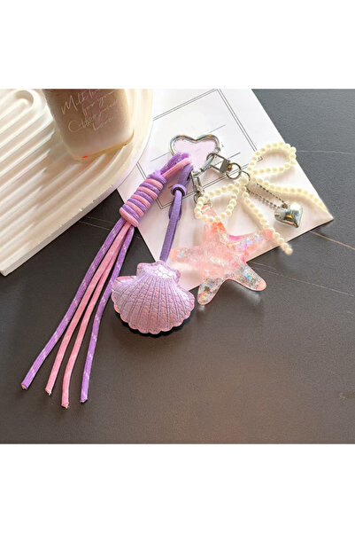 Choice8 purplestyle1 Purple Ocean Series Beaded Key Chains Starfish Dolphin S...