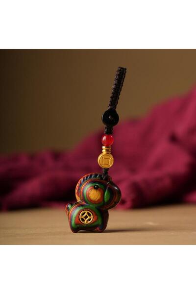 Choice1 A7 〔YY110〕 Sandalwood Horse Pendant Keychain Year Of The Horse Mobile...