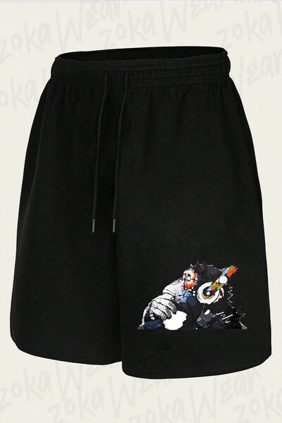 ZOKAWEAR Unisex Banksy Funky Monkey Dj Design Printed Shorts