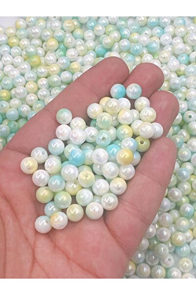 E.B EBRULİ BONCUK 8 mm Akrilik Boncuk Delikli Renkli Boncuk Takı Yapımı Bead ...