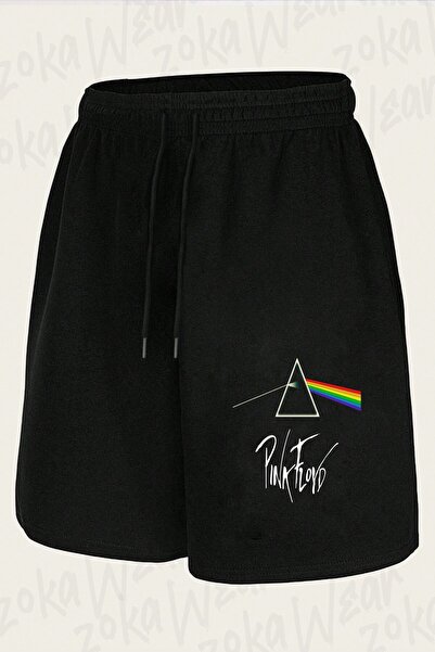 ZOKAWEAR Unisex Refraction Pink Floyd Design Printed Shorts