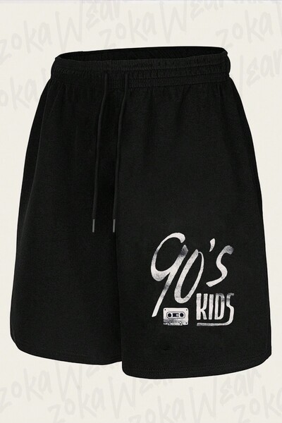 ZOKAWEAR Unisex 90's Child Design Printed Shorts