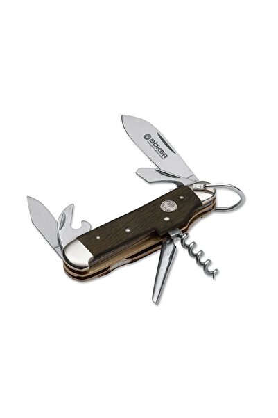 OEM Briceag Boker Camp multifunctional, otel 4034, maner stejar, 155x65mm, et...