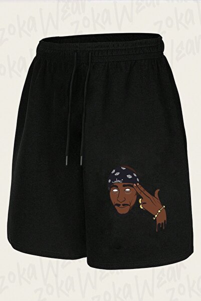 ZOKAWEAR Unisex Tupac V2 Design Printed Shorts