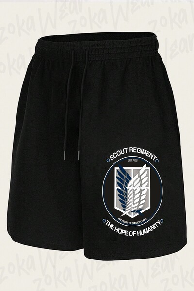 ZOKAWEAR Unisex Attack on Titan Anime Symbols Design Printed Shorts