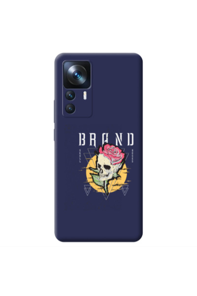 Other Xiaomi Mi 12T Skull Roses Dark blue Colored Silicone TPU Θήκη