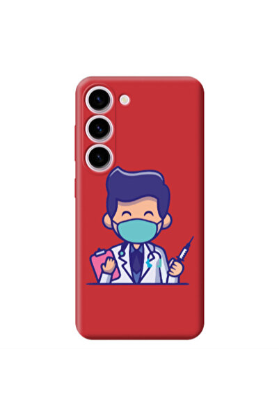 Other Samsung S23 Plus Specialist Doctor Red Colored Silicone TPU Θήκη