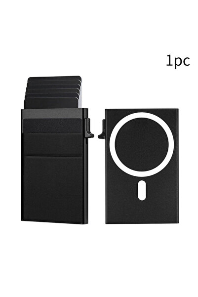 Choice6 Black 2026 RFID Blocking Pop-Up Card Holder Aluminum Card Push Bag La...