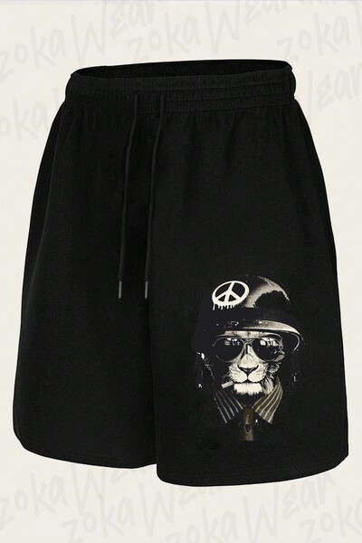 ZOKAWEAR Unisex Biker Helmet Design Printed Shorts
