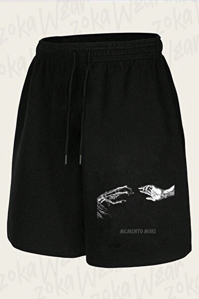 ZOKAWEAR Unisex σορτς με στάμπα Memento Mori Design