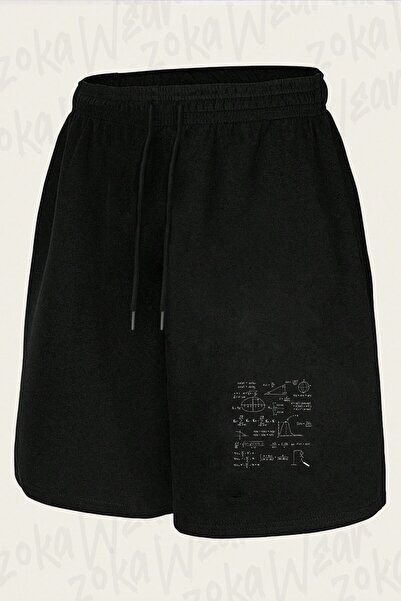 ZOKAWEAR Unisex Math Formulas Design Printed Shorts