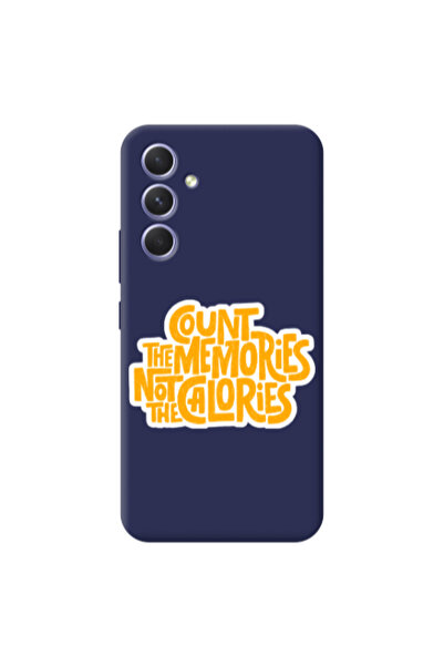 Other Samsung A56 Count the memories not the calories Dark blue Colored Silic...
