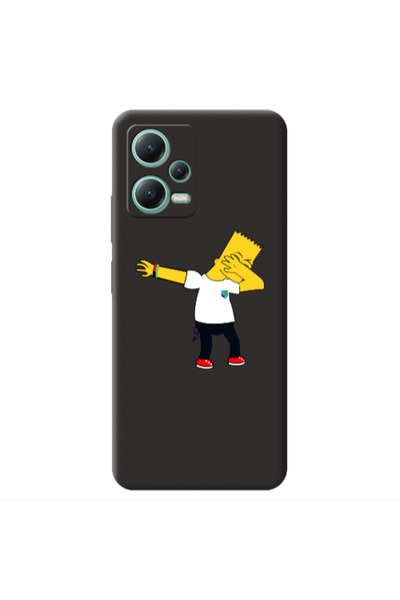 Other Xiaomi Redmi Note 12 Pro 5G Simpsons2 Black Colored Silicone TPU Θήκη