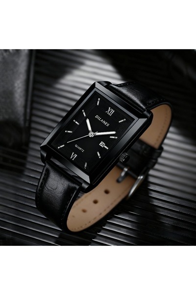 Choice1 black New Luxury Brand Men's Quartz Watch Simple Square Watches for M...