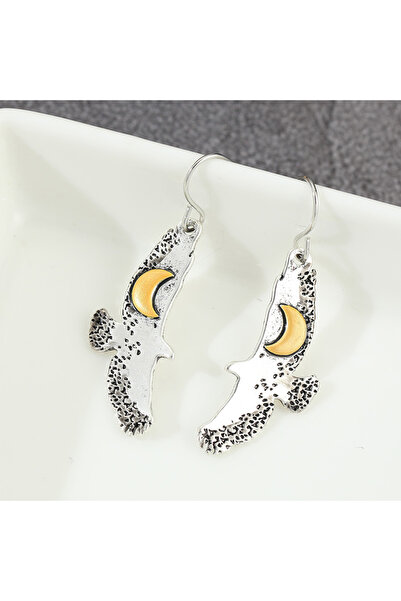 Choice MULTI A282 Vintage Exquisite Handmade Two Tone Birds Moon Drop Earring...