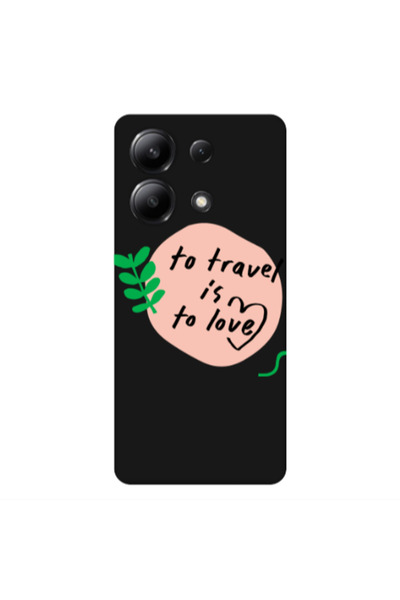 Other Xiaomi Redmi Note 13 4G To Travel is to Love Black Colored Silicone TPU...