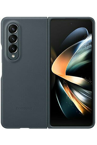 Samsung Husă din piele pentru spate, Gri Mușchi (Galaxy Z Fold4) Cod: EF-VF93...