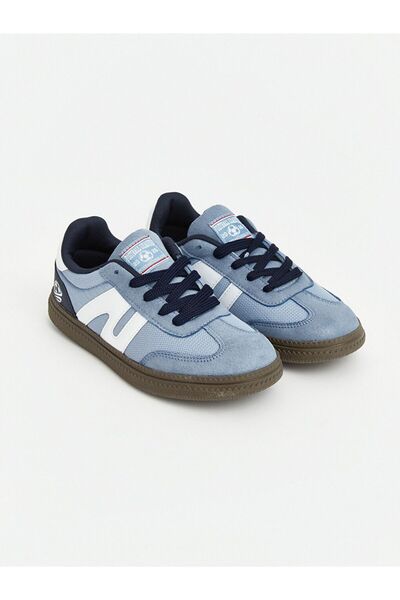 LC Waikiki Lcw Steps Blue Suede Look and Mesh Boys' Sports Shoes