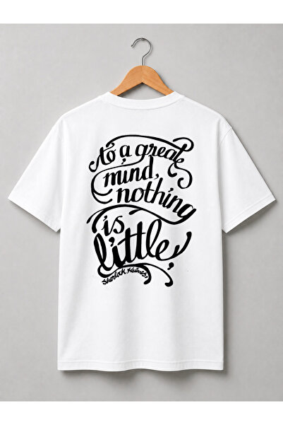 Grafftee Clothing Unisex Oversize βαμβακερό μπλουζάκι με σχέδιο Sherlock Holmes