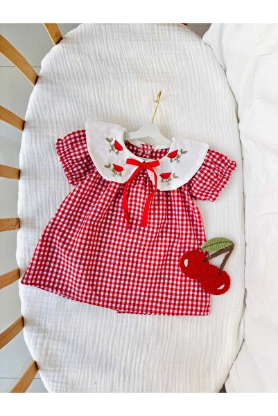 NUNU BABY Birdy Nakış Yakalı Elbise