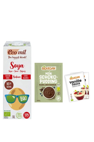 Biovegan Πακέτο Βιολογικών Επιδόρπιων – Βιολογική Βίγκαν Πουτίγκα Σοκολάτας, ...