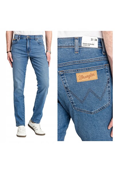 WRANGLER Blugi Barbati, Wrangler, Style Texas Slim, W34-L32 US, Albastru, Sli...