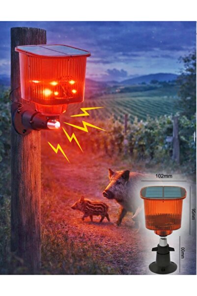 newnet 26955-Solar Hayvan Kovucu Alarm | Ses Kayıt Özellikli | 4 Farklı Çalış...
