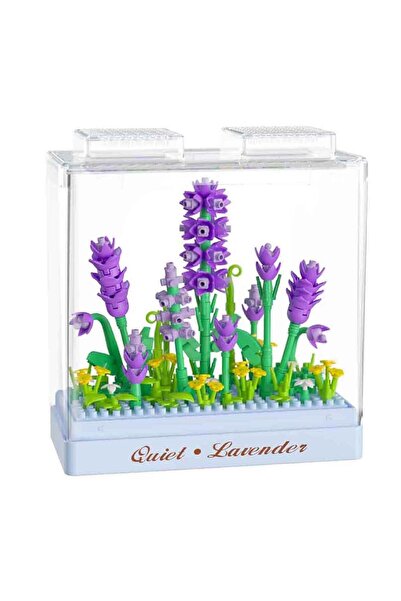 PopŞeker Lavender Building Blocks (239 Pieces) |   Decorative Flower Set with...