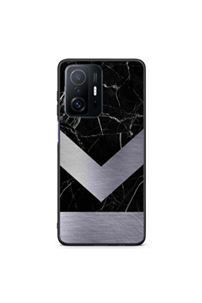 Other Xiaomi Redmi Note 11 T Marble Arrow Down Black Glossy Θήκη