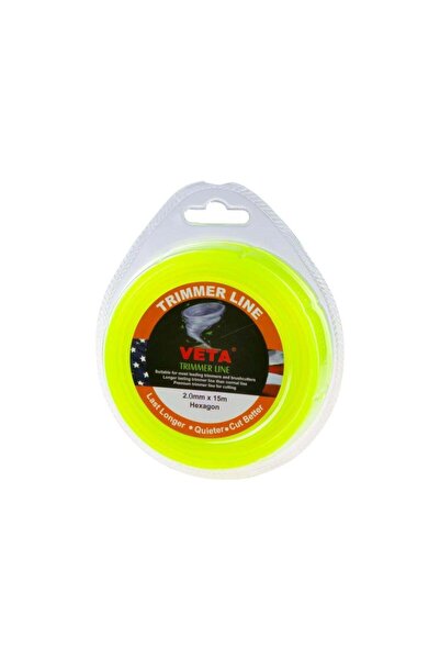 Veta Tırpan Misinası Pro 2.0 mm 15 m Sarı 6 Köşe