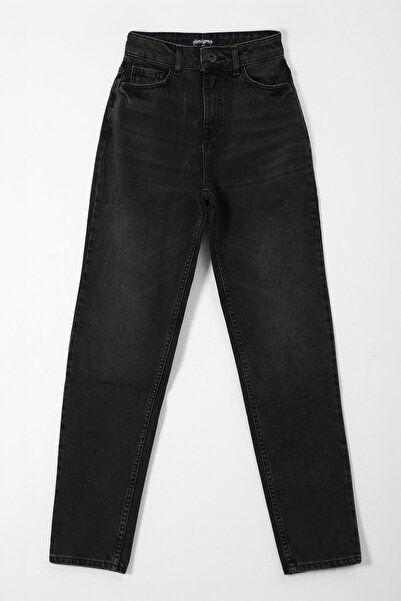 blue white Women's High Waist Slim Fit 100% Cotton Anthracite Jean Trousers