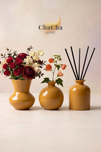 ChaCha Home Tuscany Imported Handmade Blown Glass 3-Piece Vase Set |   Decora...