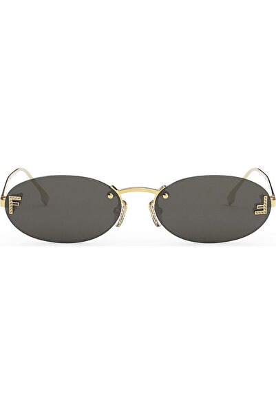 Vexxa Ochelari de Soare Unisex Ovali Rimless Gold Black – Ramă Metalică Aurie...