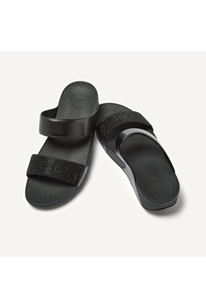 Fitflop Lulu Crystal Embellished Slides For Womens