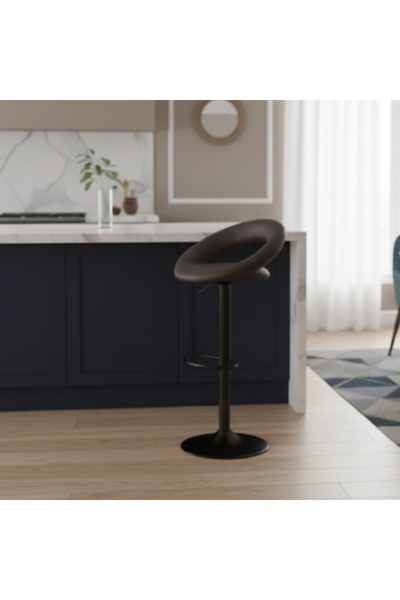 Al Hadaya Mall Modern and Elegant Design Counter Chair - Brown - 100X50X39 cm