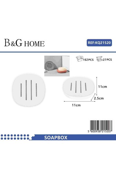 Tradesor Σαπουνοθήκες μπάνιου πλαστικές - Σετ 9pcs - White - 21520
