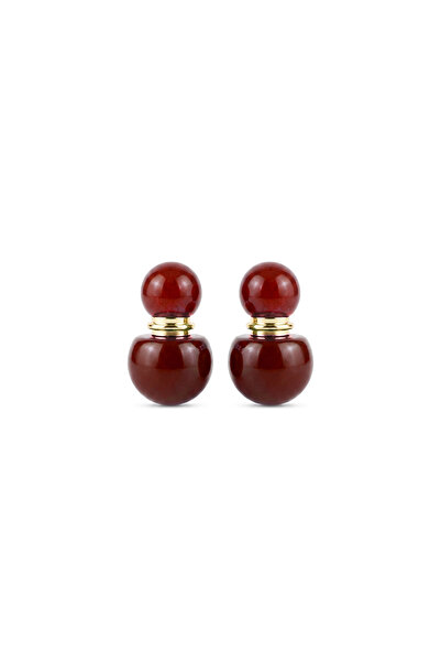 Charmist Bone Toffee Earrings Burgundy