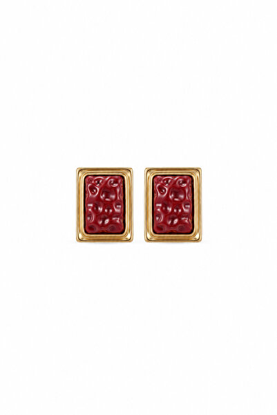 Charmist Steel Paloma Earrings Burgundy