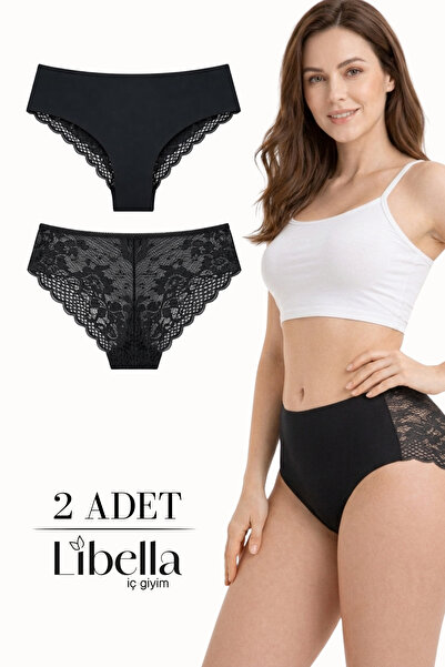 LİBELLA İÇ GİYİM New Season Premium Large Size Lace Detailed Laser Tulle Deta...