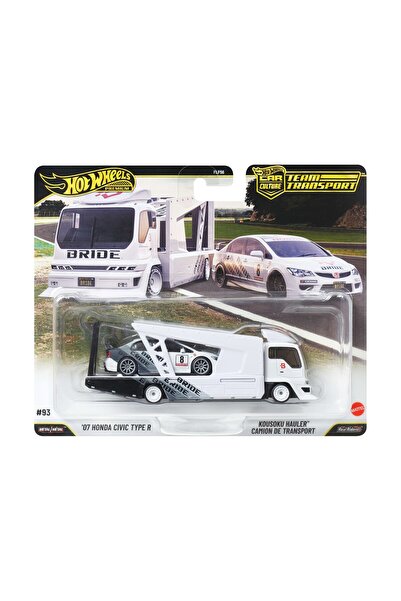 mattel Хот Уилс Премиум Кар Кулчър Тийм Транспорт Хвърлендър за отбори Хонда ...