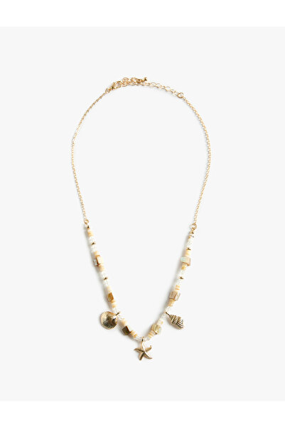 Koton Sea Shell Charm Beaded Necklace