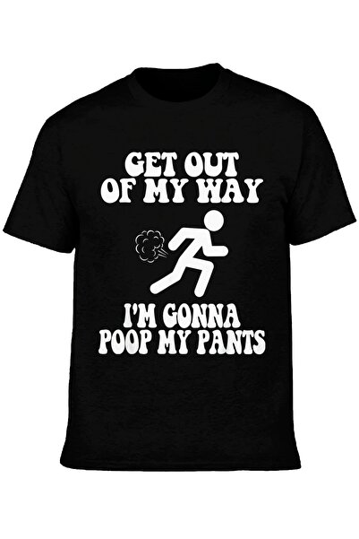 23 nisan تي شيرت مضحك للبالغين بطباعة "Get Out of Way I'm Gonna Poop My Pants...