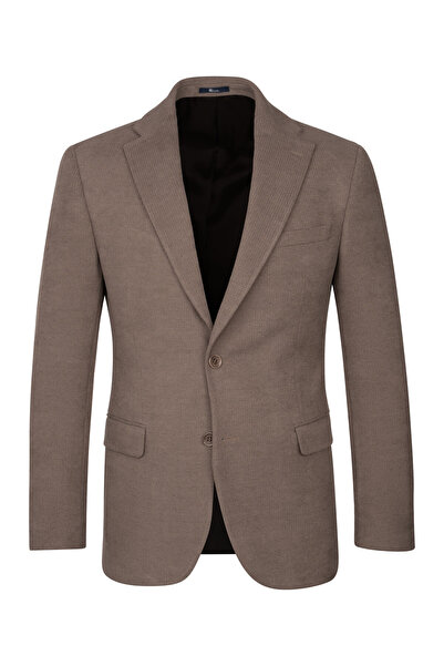 Hatemoğlu Brown Comfort Fit Mono Collar Classic Jacket