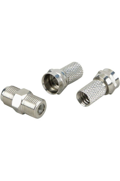 Schwaiger Μετατροπέας F-Connector αρσενικό σε F-Connector θηλυκό Ασημί 1 τεμάχιο